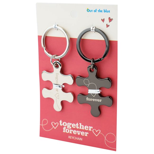 Keychain together forever couple set