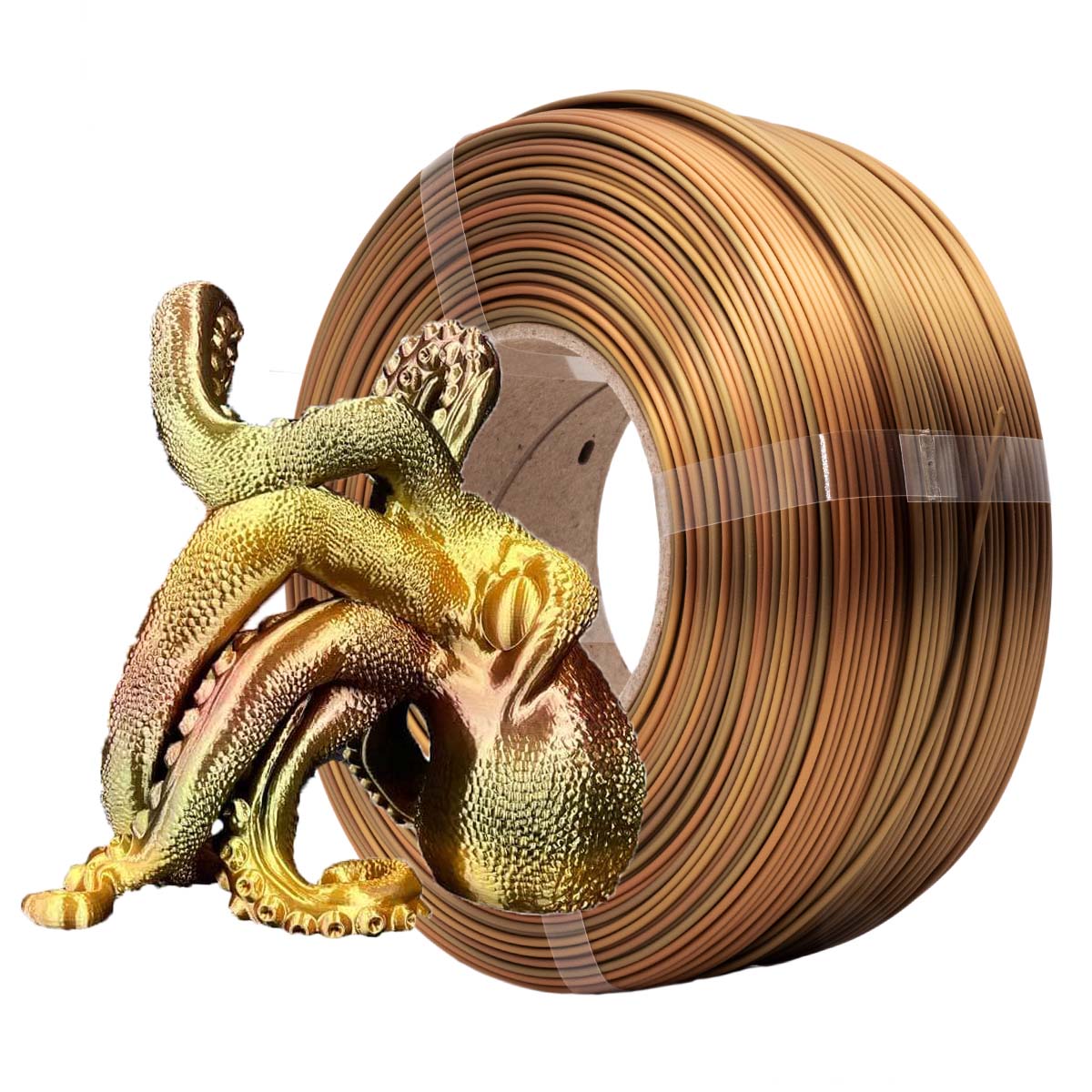 Azurefilm Silk Pla 1.75 Rainbow Amber 1kg Refill