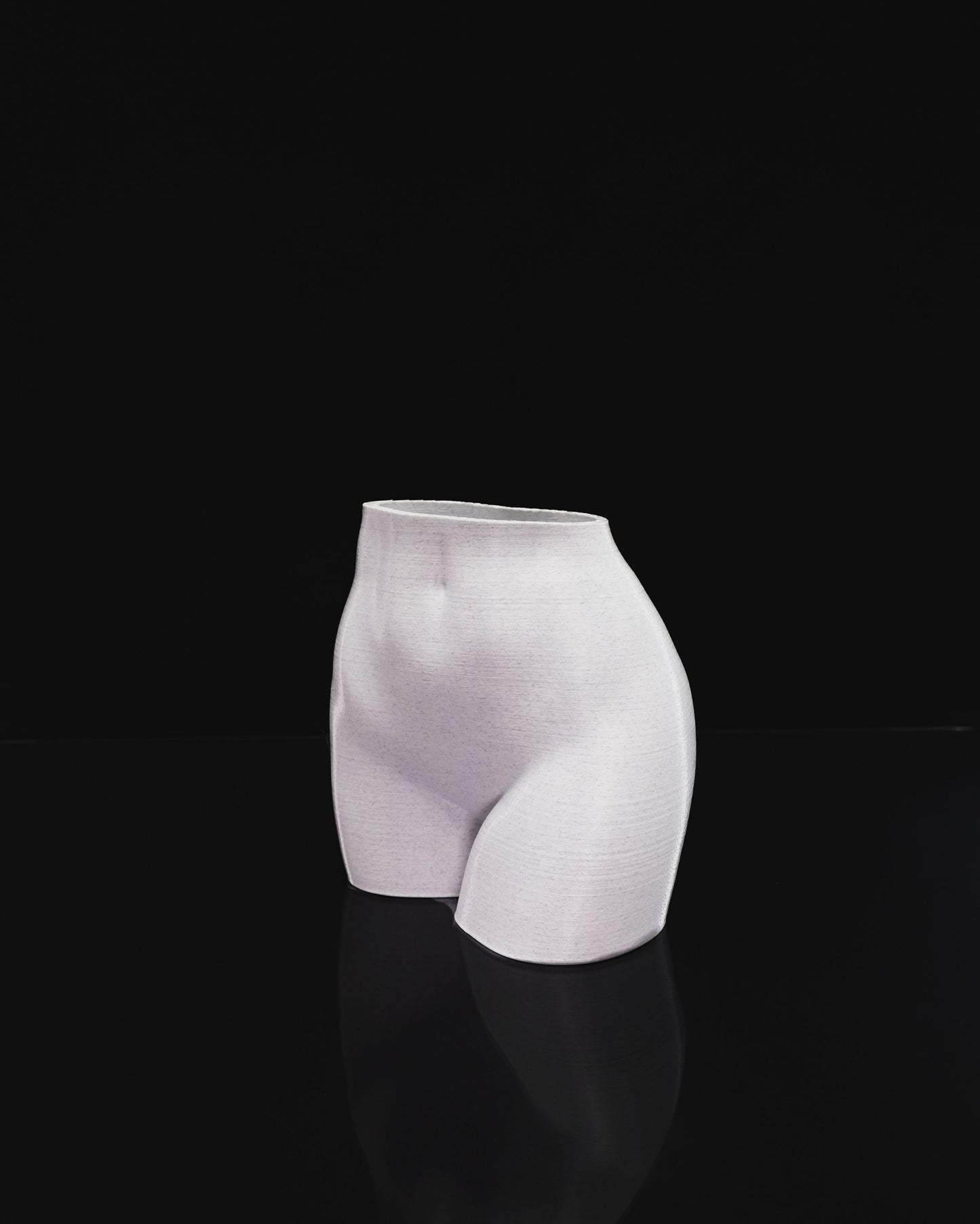 Female body vase Gray Marble