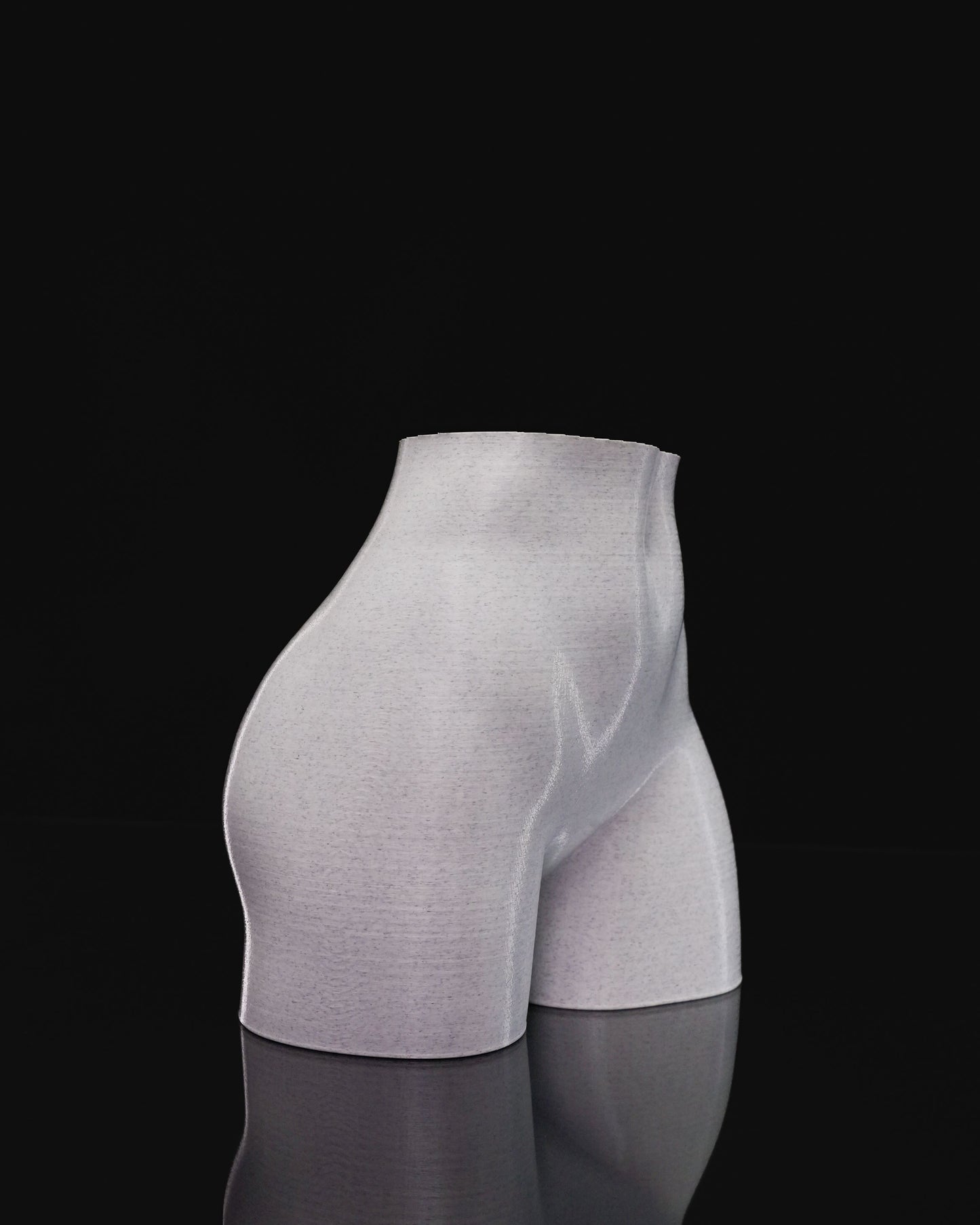 Female body vase Gray Marble