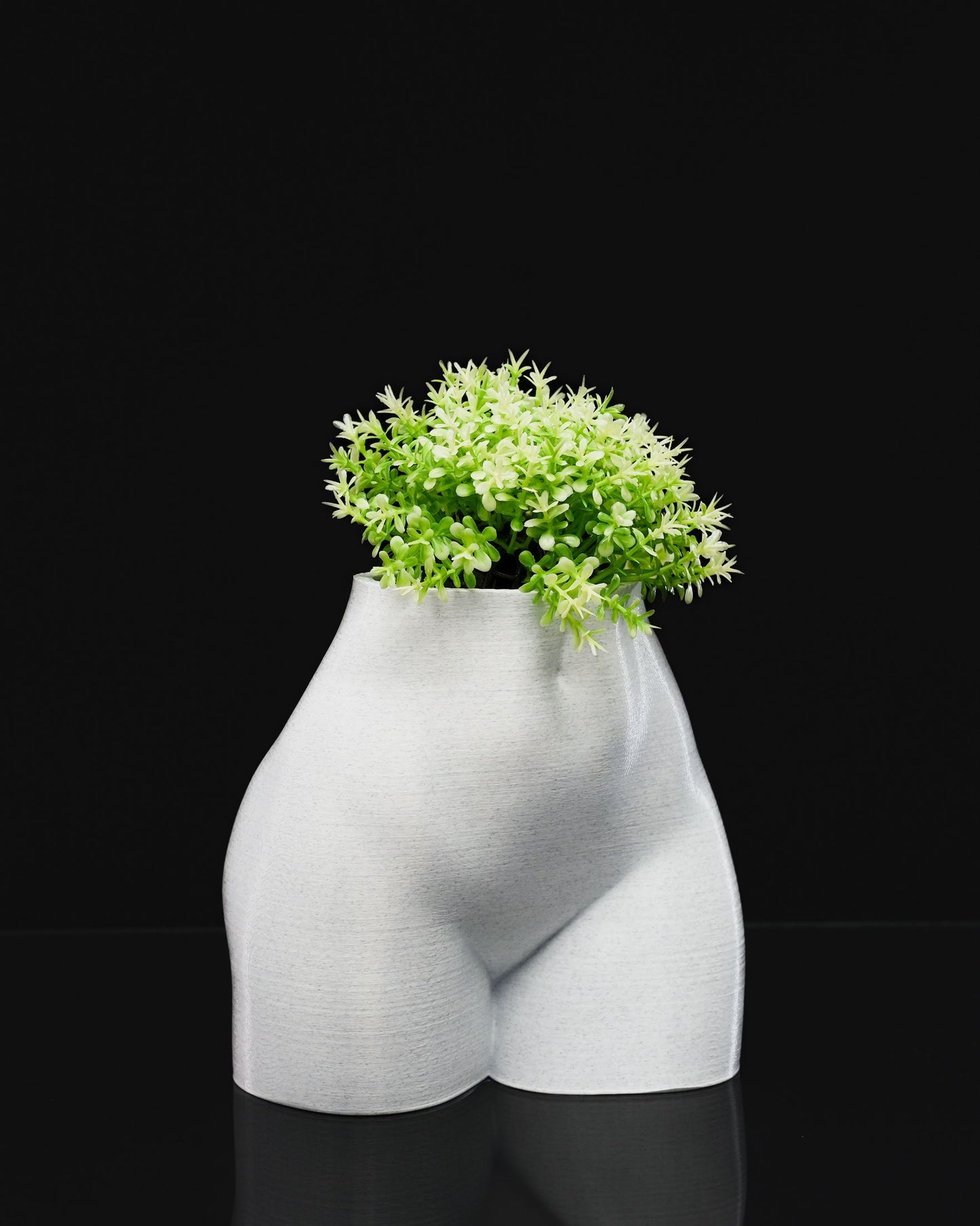 Female body vase Gray Marble