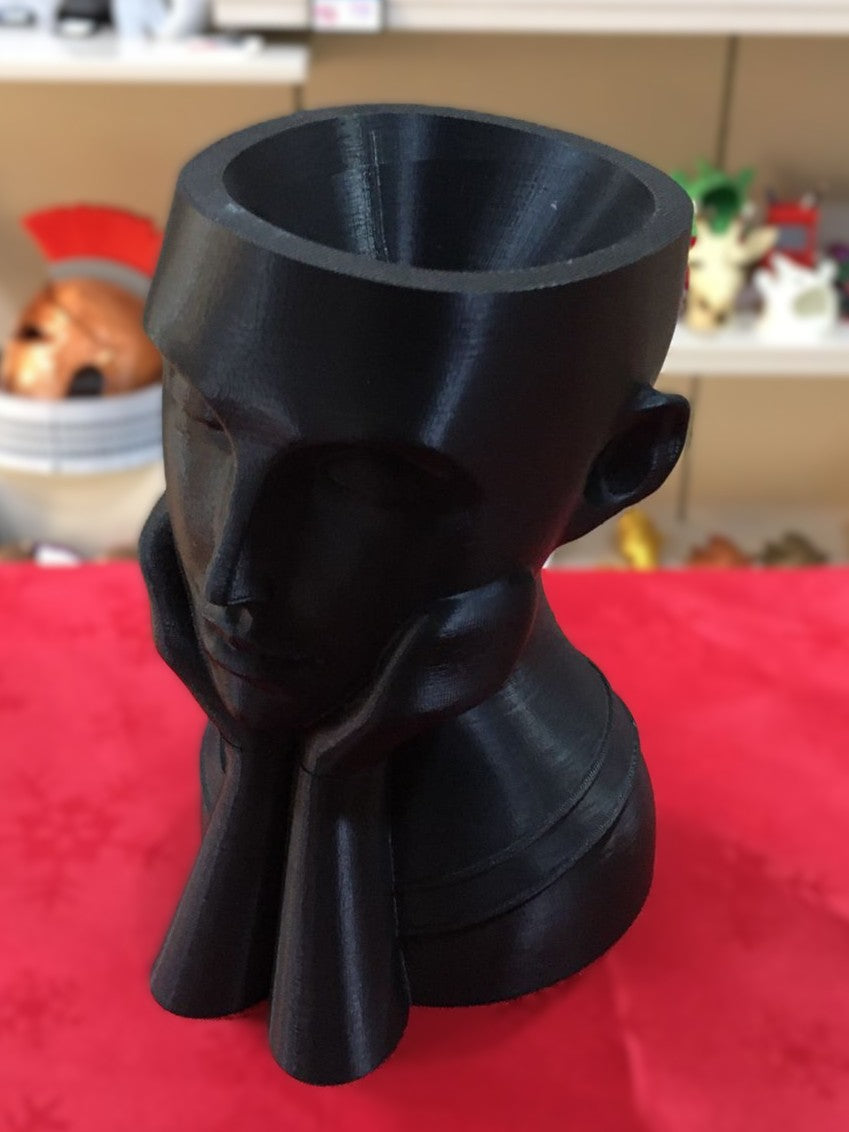 Woman Face Vase (Black)