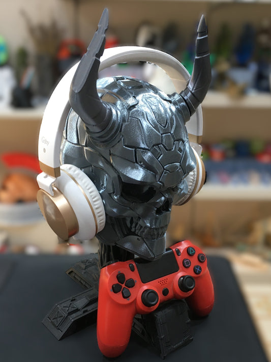 Sci-fi Skull Controller & Headphone Holder (Graphite)