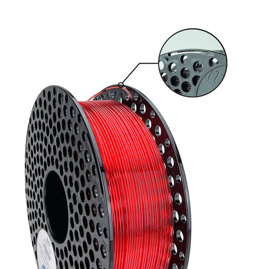 Azurefilm Petg 1.75 Red Transparent 1kg With Spool