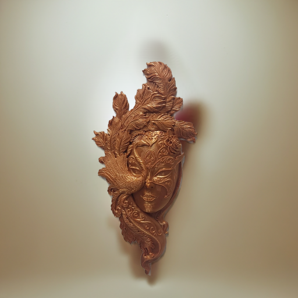 Carnival Woman & Mask (Copper)