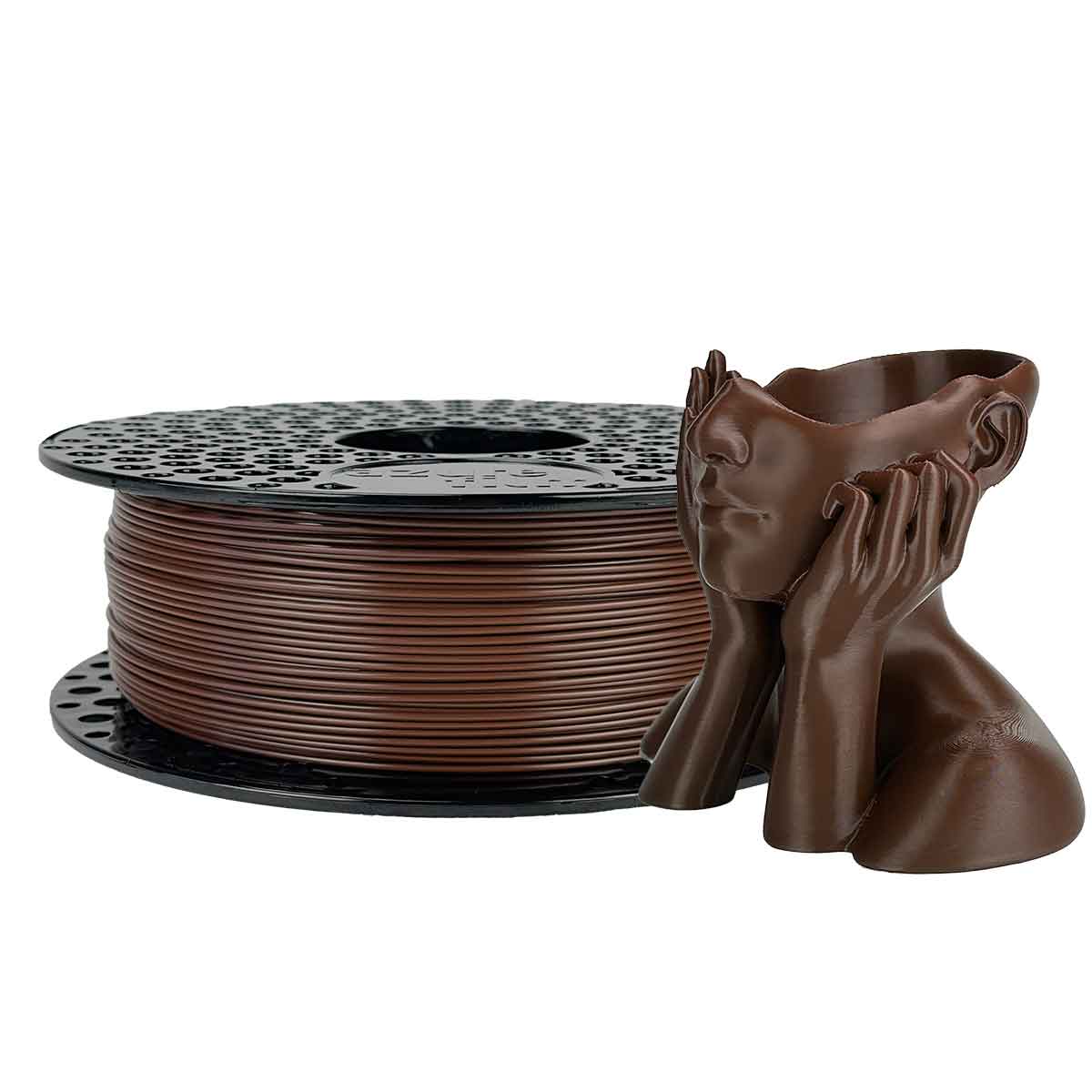 Azure film filament Petg 1.75 1kg Skin espresso with spool