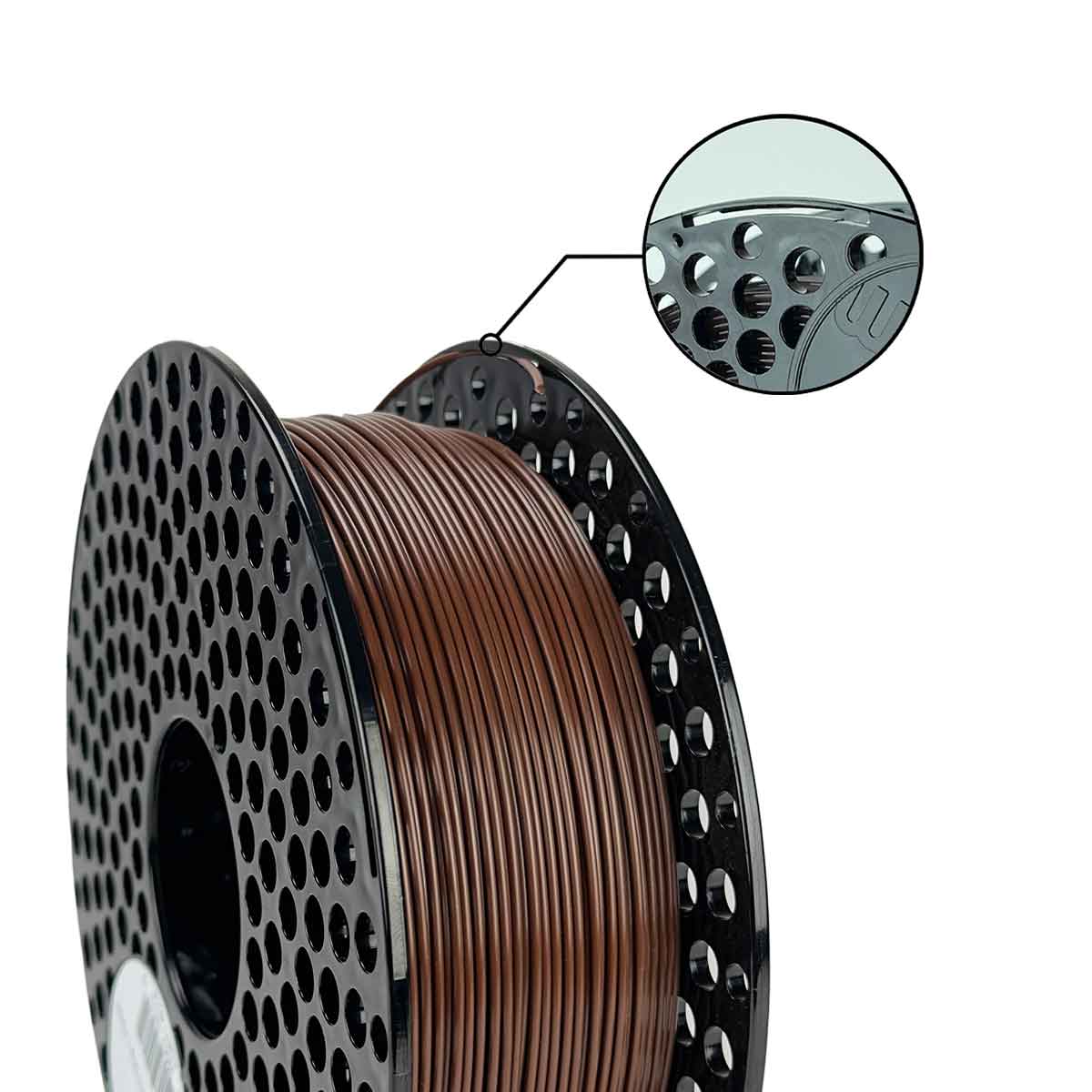 Azure film filament Petg 1.75 1kg Skin espresso with spool