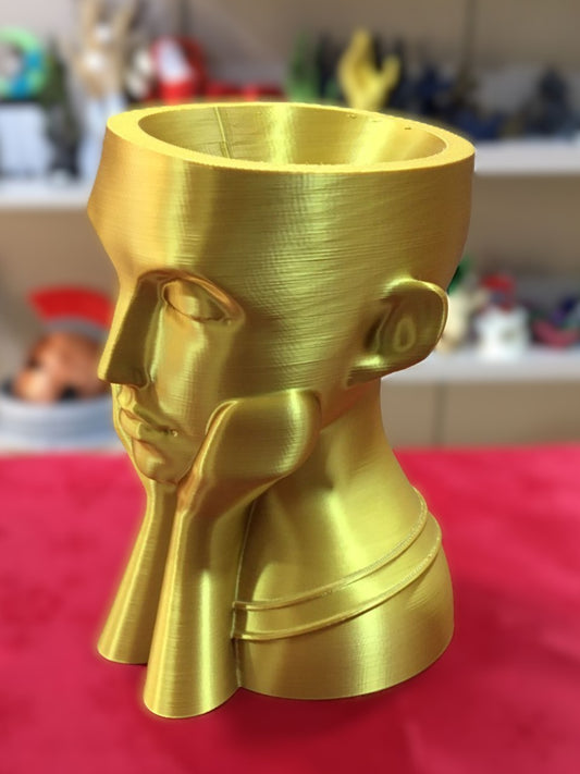 Woman Face Vase (Gold)