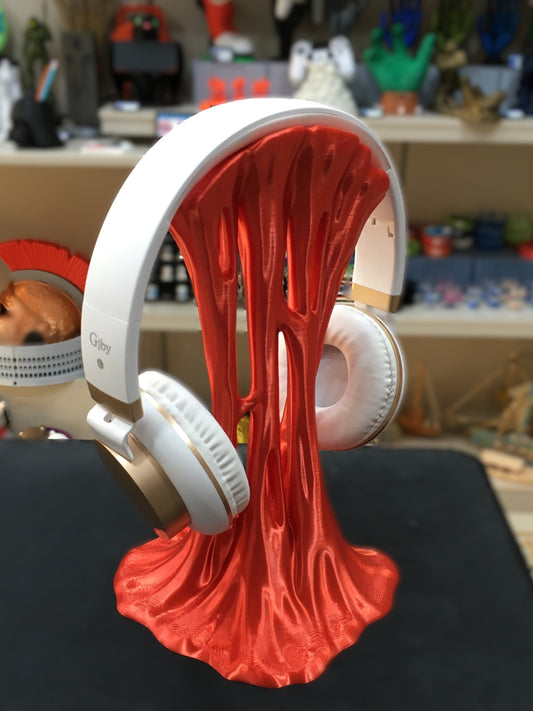 Stick to the beat Headphone holder (Red Silk)