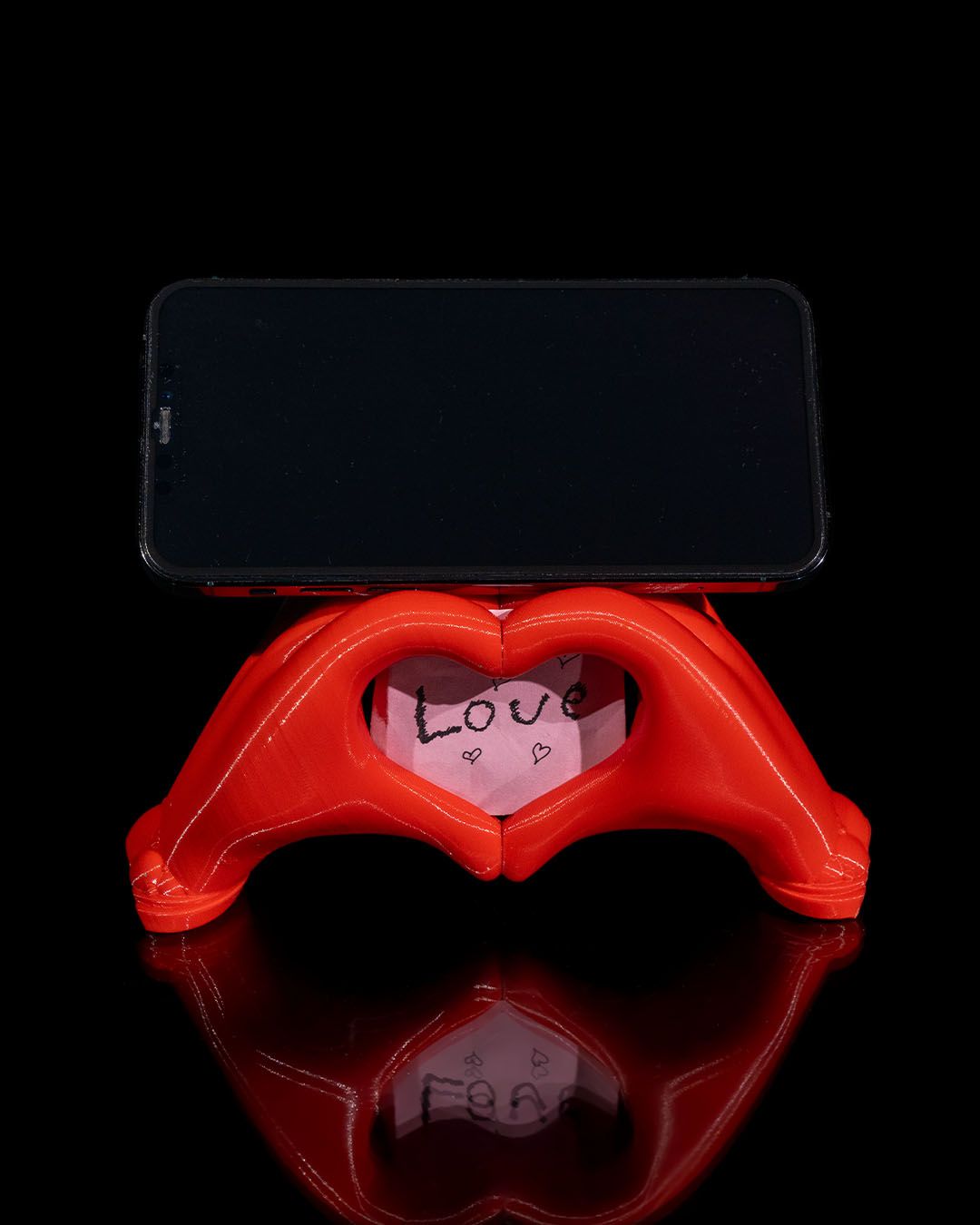 Heart Hands Phone Holder (Red)