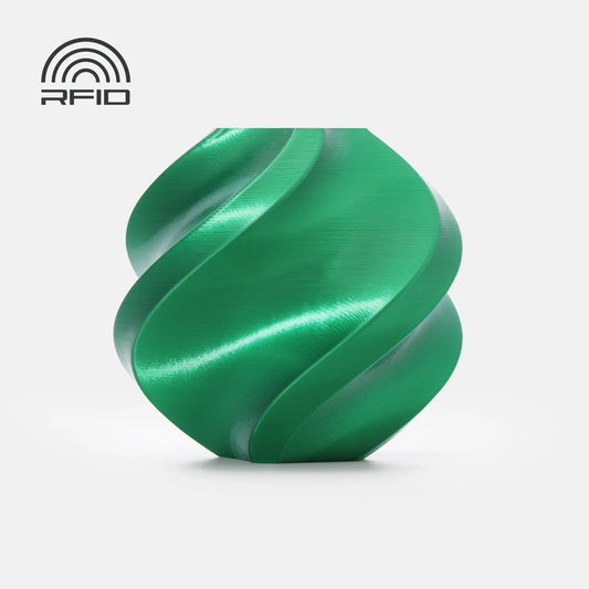 Filament Bambu Pla Silk+ Candy Green 13506 1.75 1kg With Spool