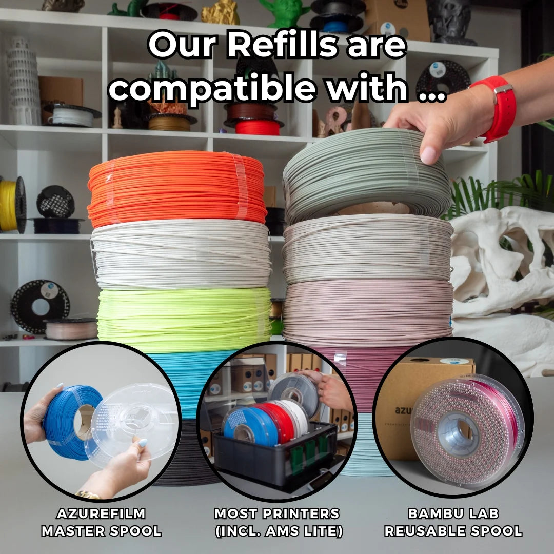 Azurefilm Silk Pla 1.75 1kg Rainbow Candy Refill