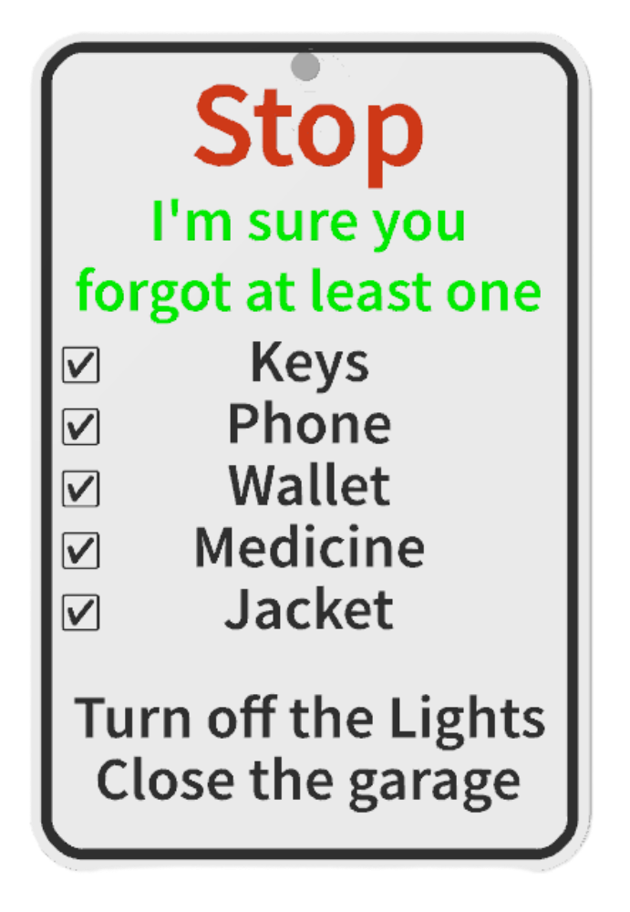 Sign I am sure U forgot at least one (Cheklist)