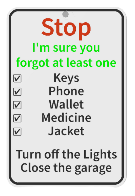 Sign I am sure U forgot at least one (Cheklist)