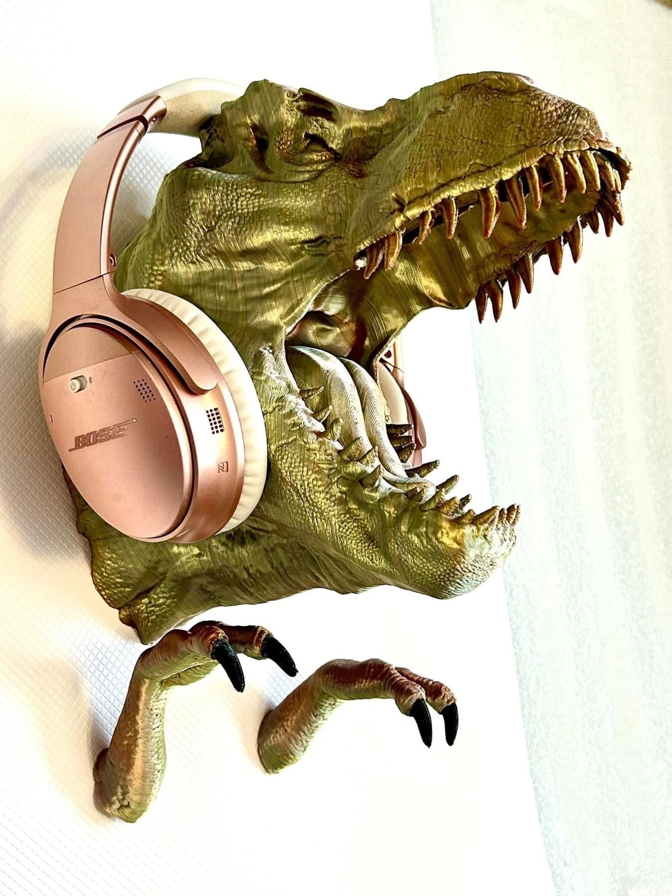 Tyrannosaurus Headphone Holder (T-REX)(Rainbow Amber)